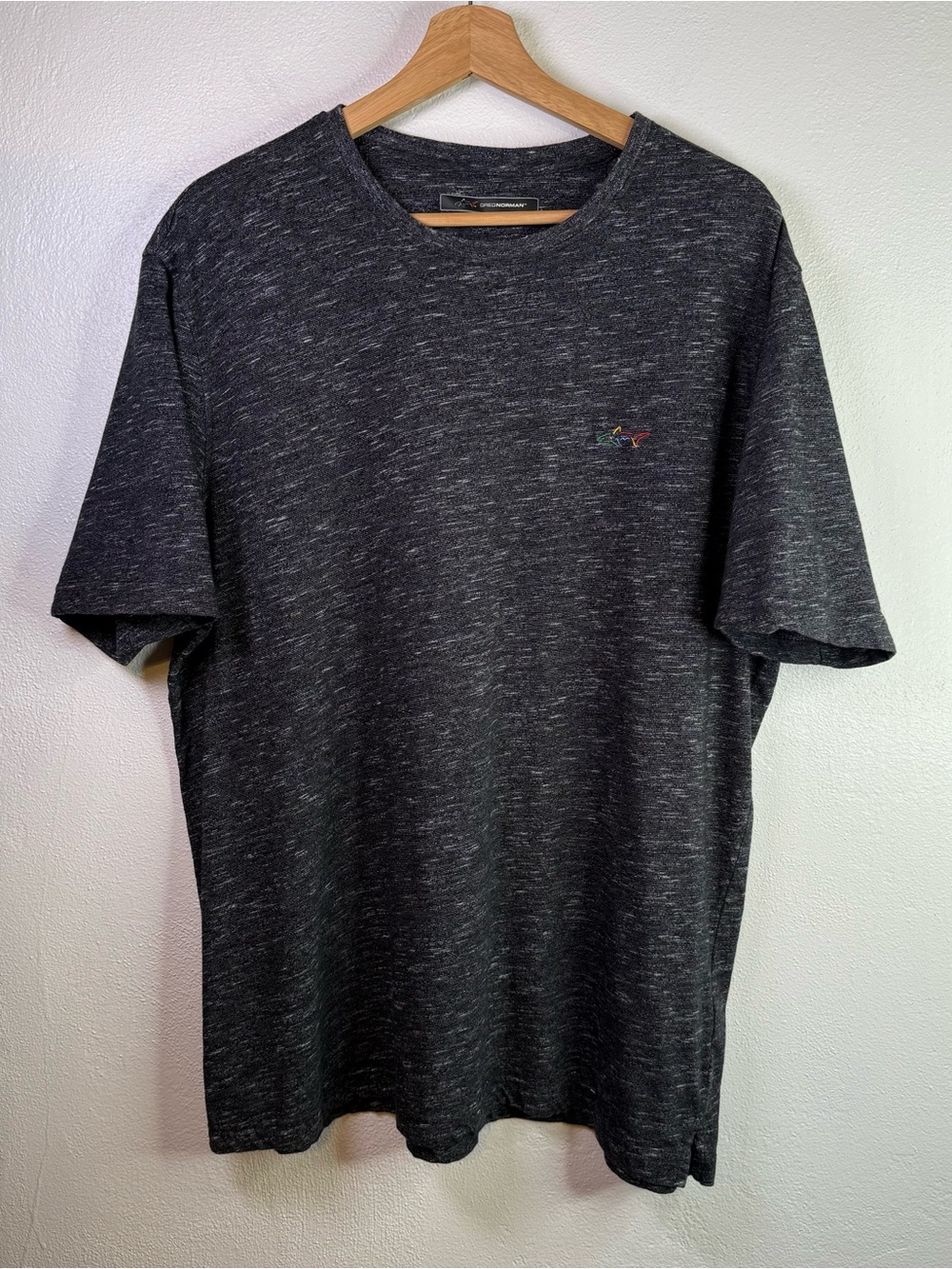 Greg Norman Men's Casual Crew-Neck Heathered Gray Short Sleeve T Shirt Size XL